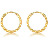 La CHISELLED ORO - (9 carat gold) Huggies - 2 x sizes - Georgiana Scott Jewellery