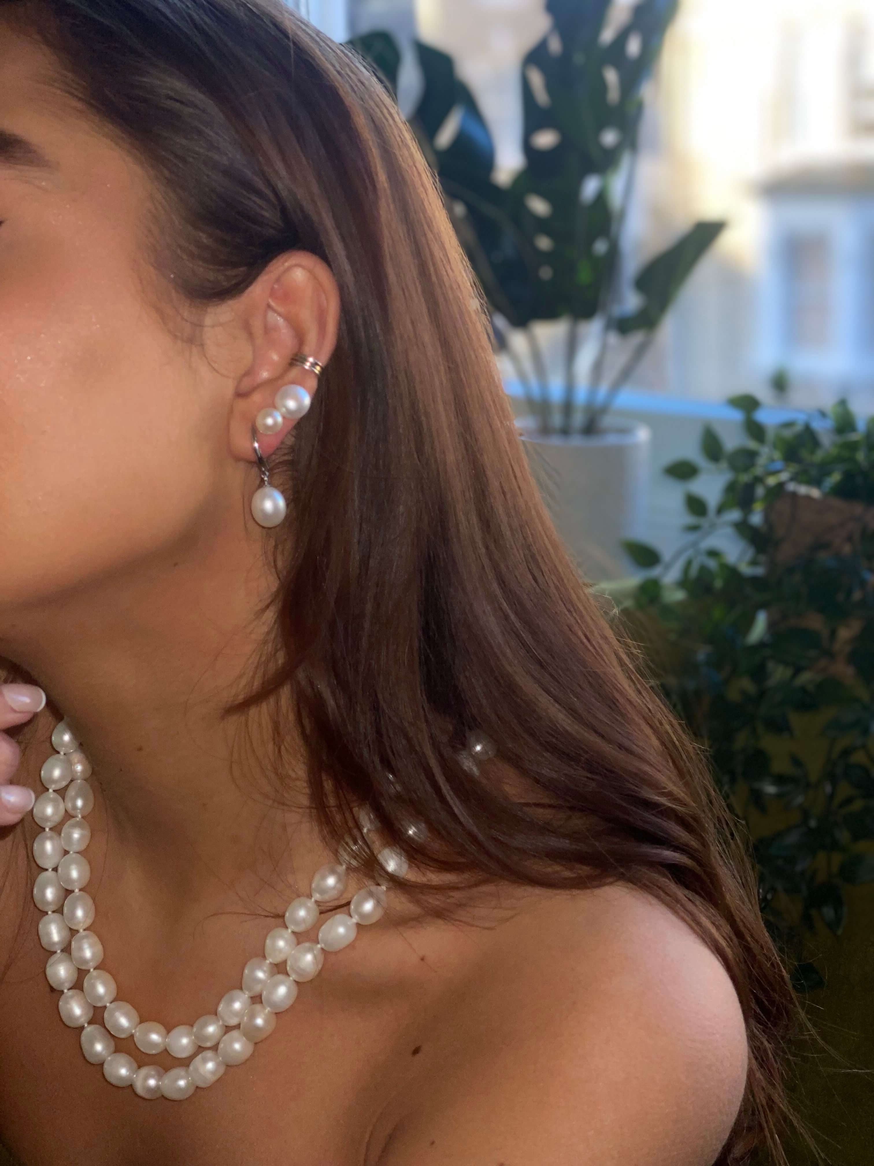 Pearl Studs & Necklace
