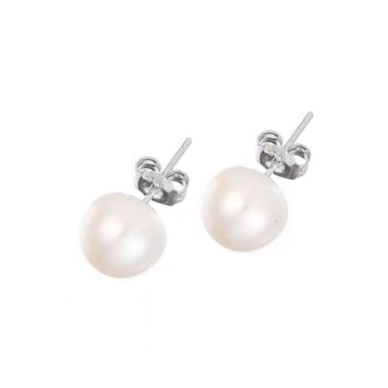 Classic White Pearl Stud Earrings