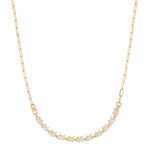 claw-set gold sparkly necklace