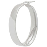 Wide Oval Hoops - Silver