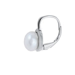Drop Wire Pearl Earrings