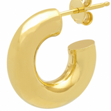 Slick, Shiny Chunky Mini Hoops with Butterflies- Gold