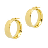 Wide Hoop Earrings Shiny - Gold