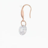 rose gold sparkly drop wire earrings