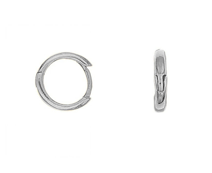 silver luxury huggie earring