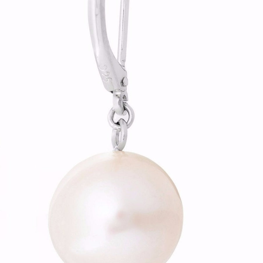 pearl drop wire earrings