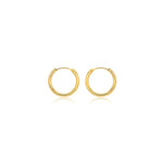 La ORO - Smooth (9 carat gold) Huggies - 2 x sizes - Georgiana Scott Jewellery