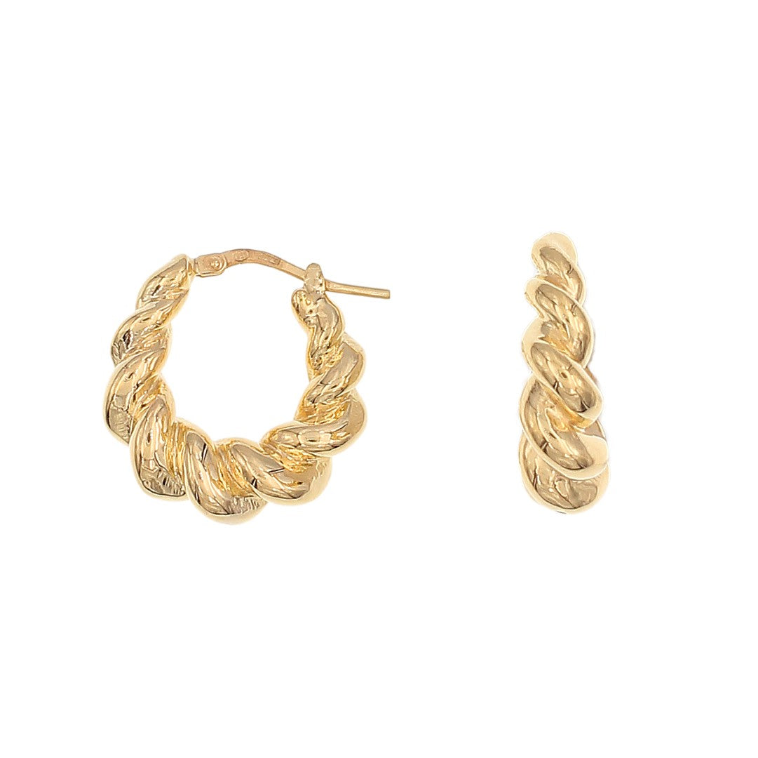 gold frill hoops