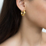 matte hoop earrings silver