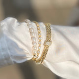 Claw-Set Sparkly Luxury Necklace - Gold + CZ stones
