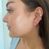 Skinny Hoop Earrings -  Gold