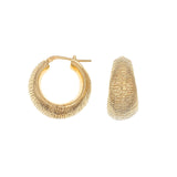 Graduated Sparking Textured Hoops