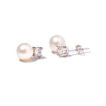 La CZ PERLA Studs - Pearl Earrings - Georgiana Scott Jewellery