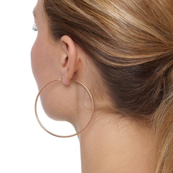 La CHICA LATINA Hoop Earrings - Extra Large Silver - Georgiana Scott Jewellery