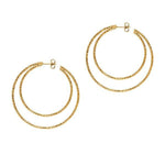 double gold sparkly hoops