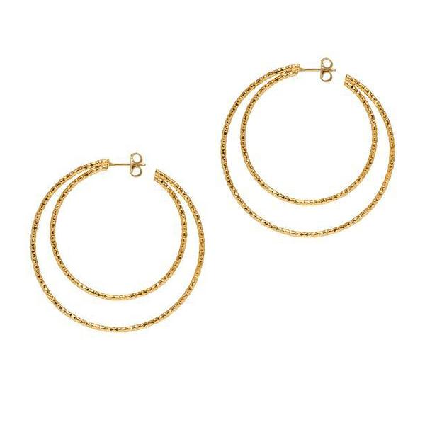 double sparkly hoops