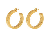 La SQUARED Hoops - Gold - Sale - Georgiana Scott Jewellery