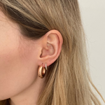 Chunky, Rose gold hoop earrings
