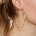 La ROMA Extra Large Rose Gold - The Hoop Station 925 Sterling Silver Hoop Earrings Gold Huggies