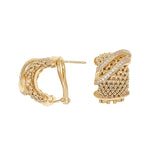 Luxury Sparkly Woven Earrings Gold