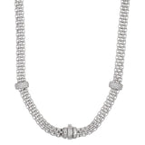 luxury silver weave necklace