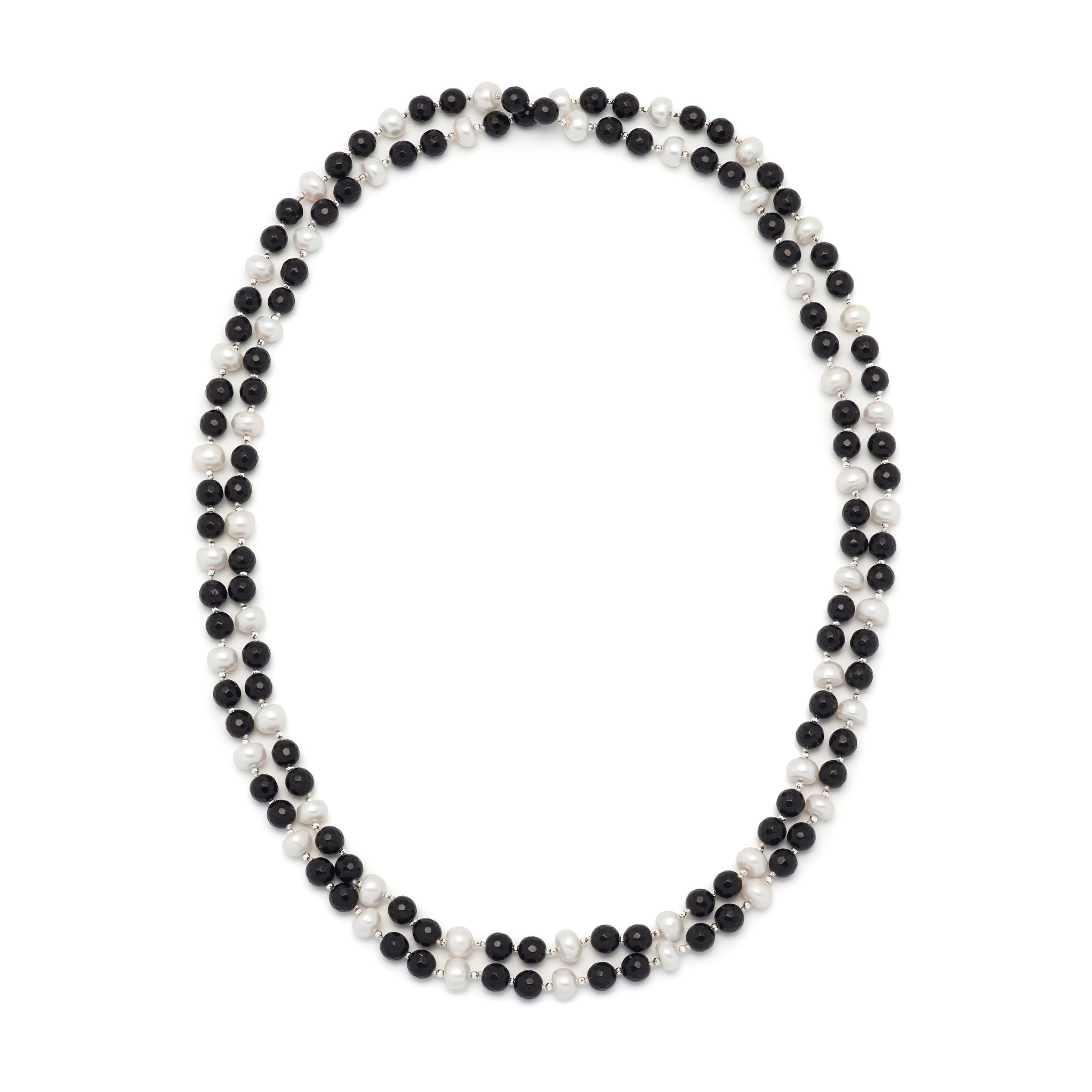 Onyx and Pearl Necklace - Georgiana Scott Jewellery