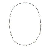 pearl and semi-precious stone long necklace
