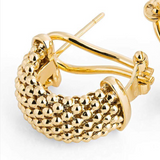 gold weave luxury earrings