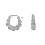 silver frill small hoops