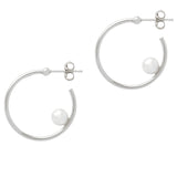 Spiral Pearl Hoops - Gold or Silver