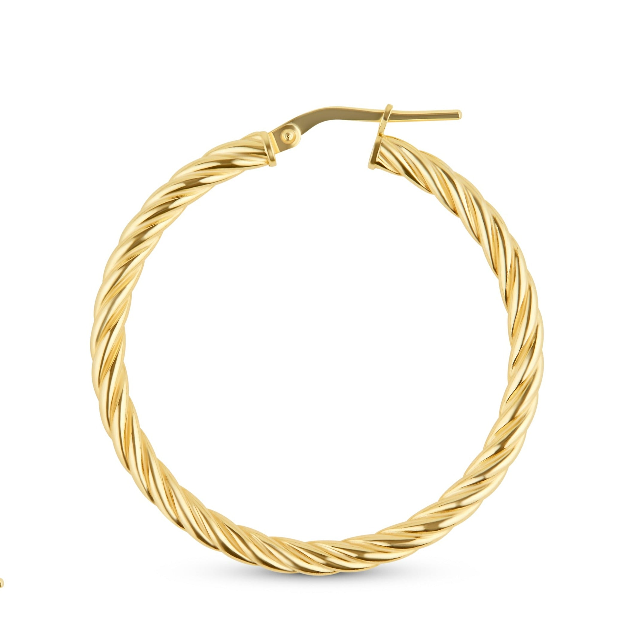 gold swirl luxury hoop earrings 