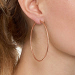 La ROMA Extra Large Rose Gold - The Hoop Station 925 Sterling Silver Hoop Earrings Gold Huggies