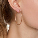 La ROMA Medium Rose Gold - The Hoop Station 925 Sterling Silver Hoop Earrings Gold Huggies