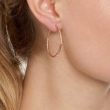 La ROMA Small Rose Gold - The Hoop Station 925 Sterling Silver Hoop Earrings Gold Huggies