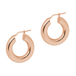 Rose gold chunky hoops