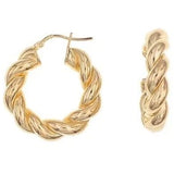 swirl gold large hoop earrings