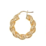 gold swirl hoop earrings