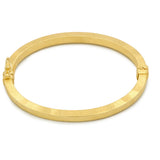 Squared Edged Matte Bangle - Gold or Silver