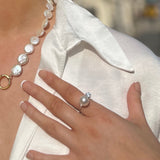 Sparkly Pearl Ring