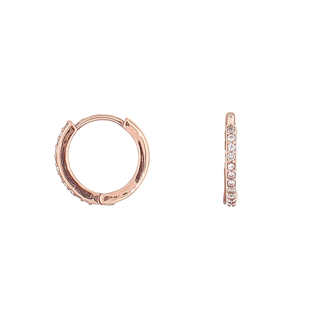 sparkly rose gold earrings